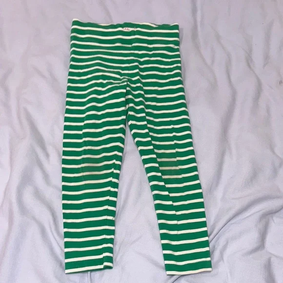 Boden green and white striped leggings - Picture 2 of 4